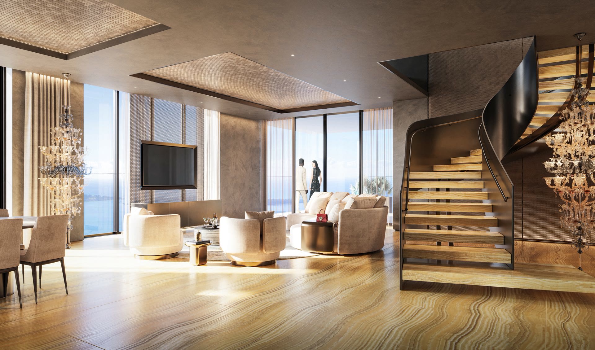 Fully furnished Dolce and Gabbana living room